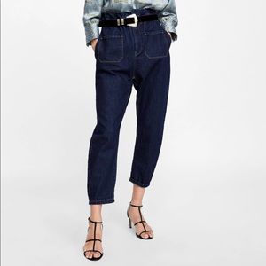 Zara Paper bag waist jeans